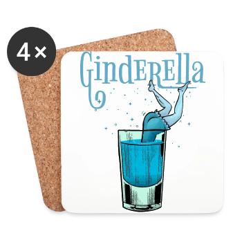 Ginderella Gin Liqueur Tonic Boozing JGA - Coasters (set of 4) - white - Front