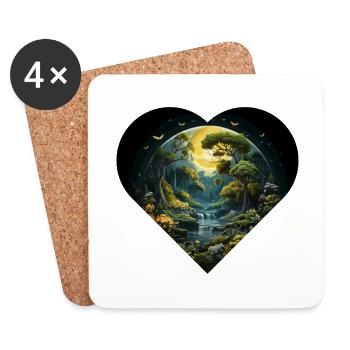 Love Mother Earth - Coasters (set of 4) - white - Front