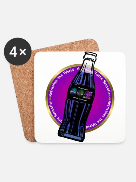 Magic Art Drink - Coasters (set of 4) - white