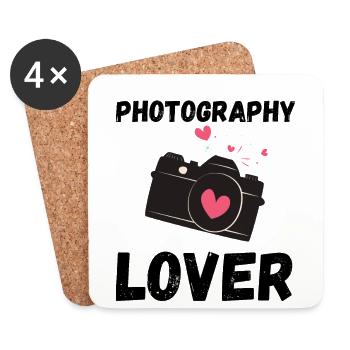 Amateur de photographie - Dessous de verre (lot de 4) - blanc - Devant