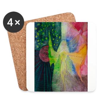 ©Otherworldly Angel - by Xenia Nitzberg - Untersetzer (4er-Set) - Weiß - Vorne