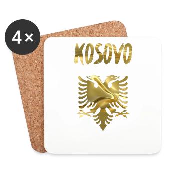 Kosovo - Untersetzer (4er-Set) - Weiß - Vorne