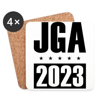 Jga 2023 Junggesellenabschied - Untersetzer (4er-Set) - Weiß - Vorne