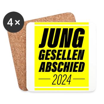 Junggesellenabschied 2024 Jga - Untersetzer (4er-Set) - Weiß - Vorne