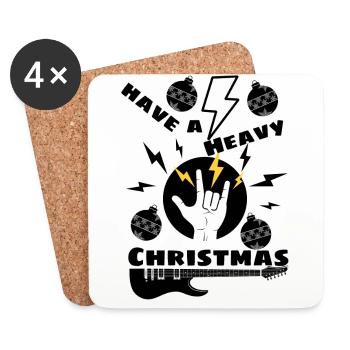 have a Heavy Christmas - Merry Christmas cool Rock - Untersetzer (4er-Set) - Weiß - Vorne