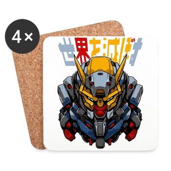 Anime Robots! - Coasters (set of 4) - white - Front