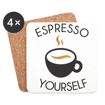 Espresso yourself - Untersetzer (4er-Set) - Weiß - Vorne
