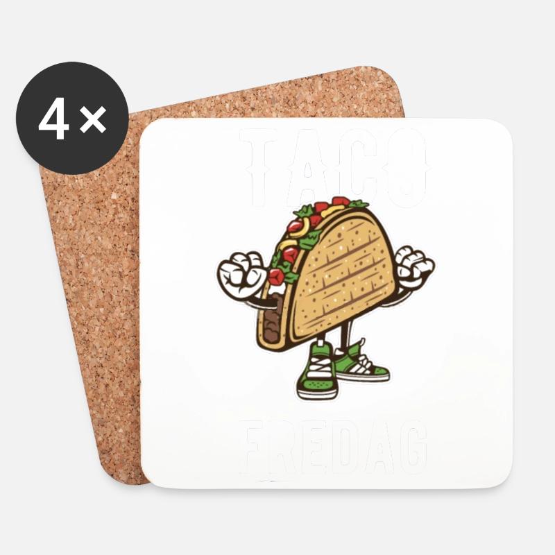 Taco Friday - Coasters (set of 4) - white