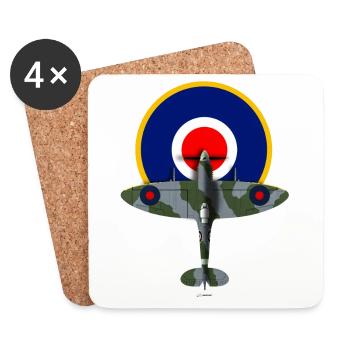 COCARDE SPIT - 2101 - Coasters (set of 4) - white - Front