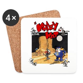 krazy kat Bandes dessinées - Dessous de verre (lot de 4) - blanc - Devant