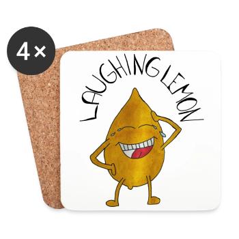 LaughingLemon - Coasters (set of 4) - white - Front