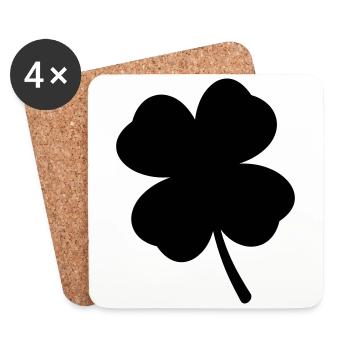 Cloverleaf Symbol - Coasters (set of 4) - white - Front
