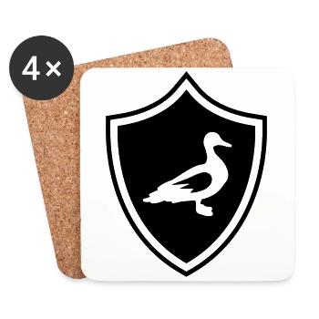 Ente Wappen - Untersetzer (4er-Set) - Weiß - Vorne