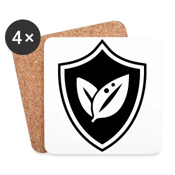 Leaf Ecology Coat of Arms - Coasters (set of 4) - white - Front