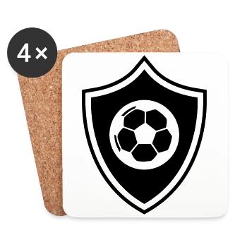 Football crest - Coasters (set of 4) - white - Front