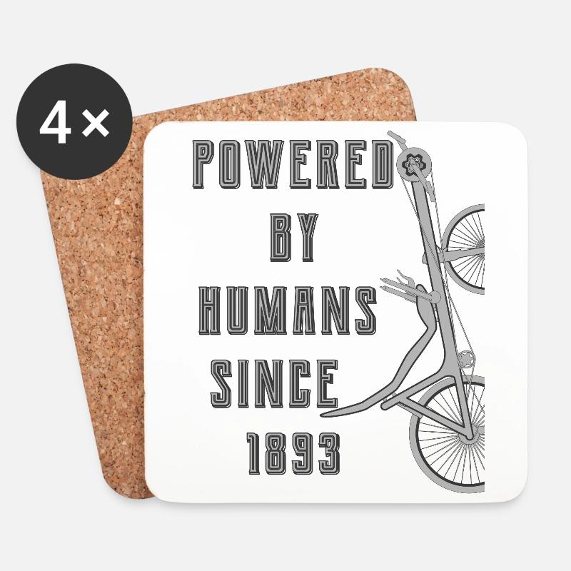 POWERED BY HUMANS SINCE 1893 - Untersetzer (4er-Set) - Weiß