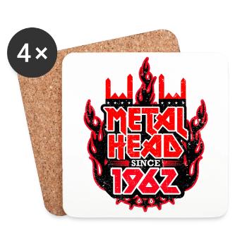 METALHEAD since 1962 - Untersetzer (4er-Set) - Weiß - Vorne