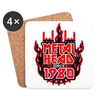 METALHEAD since 1980 - Coasters (set of 4) - white - Front