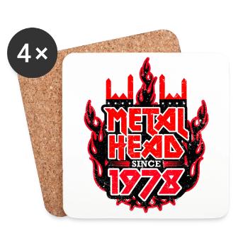 METALHEAD since 1978 - Coasters (set of 4) - white - Front