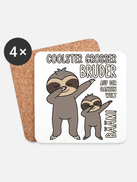 Coolster großer Bruder auf der ganzen Welt Bääm - Untersetzer (4er-Set) - Weiß