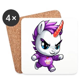 Grim Unicorn Design - Mystical Magic - Dessous de verre (lot de 4) - blanc - Devant