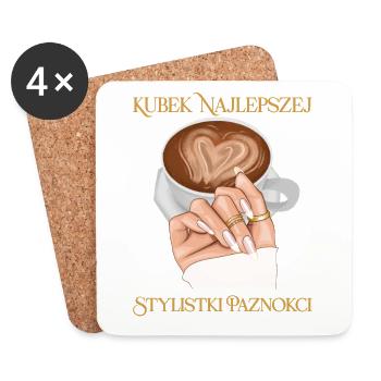 Nail Stylist Nail Design Nail Salon Coffee Mug - Coasters (set of 4) - white - Front