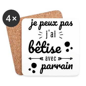 I Can't I Messed Up With Godfather Humor Gift - Coasters (set of 4) - white - Front