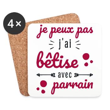 I Can't I Messed Up With Godfather Humor Gift - Coasters (set of 4) - white - Front