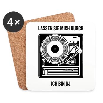 LASSEN SIE MICH DURCH ICH BIN DJ - Untersetzer (4er-Set) - Weiß - Vorne