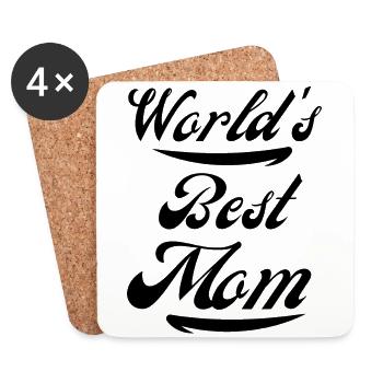 La meilleure maman du monde - Dessous de verre (lot de 4) - blanc - Devant