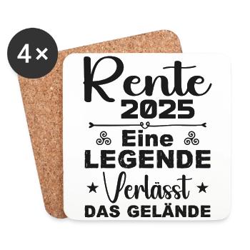 Pension 2025 - Une légende quitte le site - Dessous de verre (lot de 4) - blanc - Devant