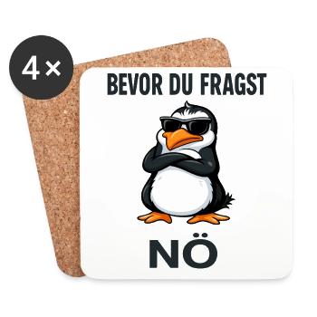 Les dictons amusants fonctionnent - Avant que vous ne demandiez non - Dessous de verre (lot de 4) - blanc - Devant