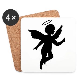 Little with halo - Coasters (set of 4) - white - Front