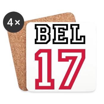 BELGIEN Belgique - Dessous de verre (lot de 4) - blanc - Devant