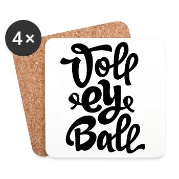 volleyball 1c - Coasters (set of 4) - white - Front