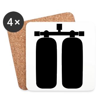 tanks - Coasters (set of 4) - white - Front