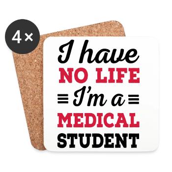 6061912 127058735 étudiant en médecine - Dessous de verre (lot de 4) - blanc - Devant