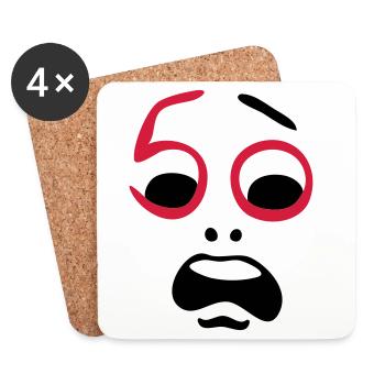 Help, 50 years! - Coasters (set of 4) - white - Front