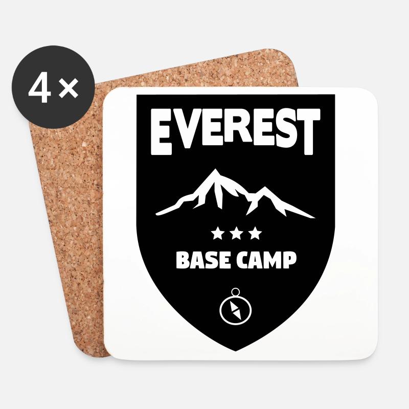 Mount Everest Basecamp - Untersetzer (4er-Set) - Weiß