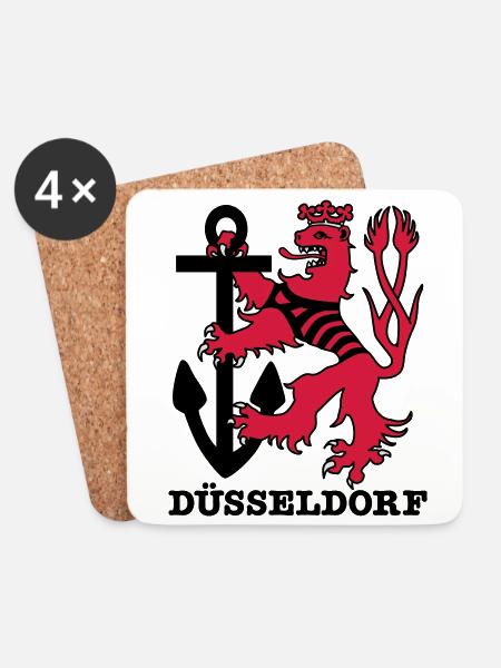 Duesseldorf Düsseldorf Düsseldorfer loewe Matrose - Untersetzer (4er-Set) - Weiß
