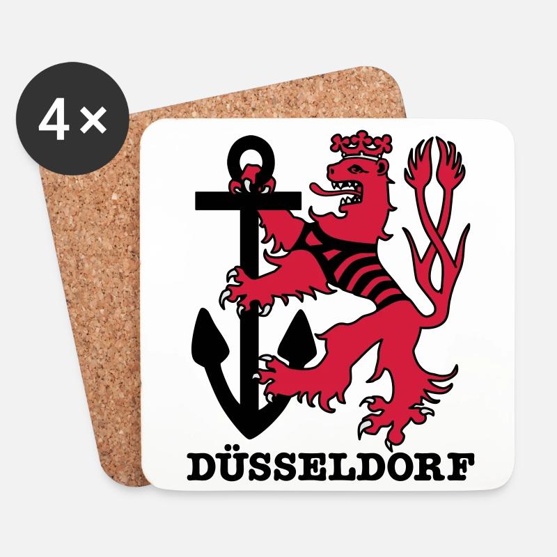 Duesseldorf Düsseldorf Düsseldorfer loewe Matrose - Untersetzer (4er-Set) - Weiß
