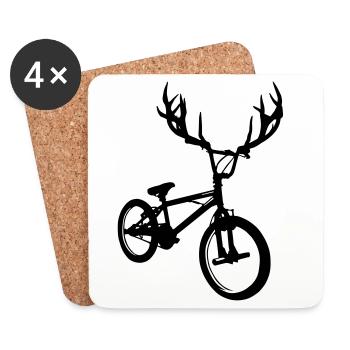 Wilde bmx - Untersetzer (4er-Set) - Weiß - Vorne