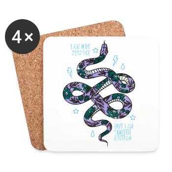 serpent - Dessous de verre (lot de 4) - blanc - Devant