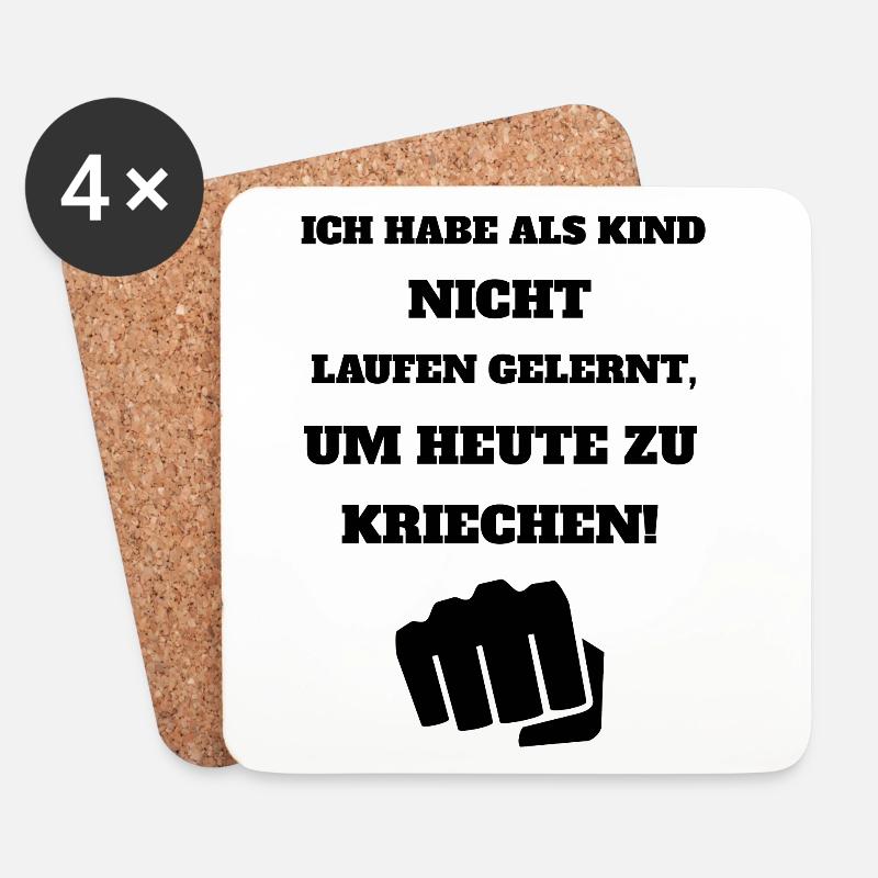Cooler Spruch - Untersetzer (4er-Set) - Weiß