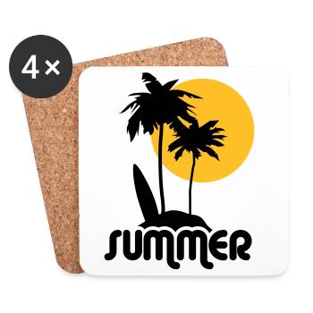 summer Sommer - Untersetzer (4er-Set) - Weiß - Vorne