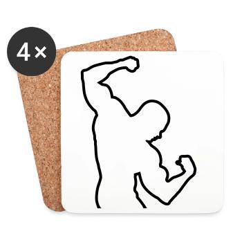 bodybuilding - Coasters (set of 4) - white - Front