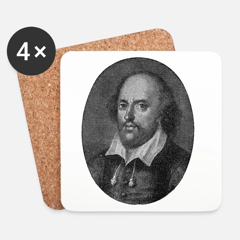William Shakespeare - Coasters (set of 4) - white