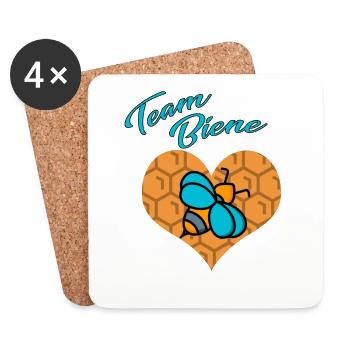 TEAM BIENE - Untersetzer (4er-Set) - Weiß - Vorne