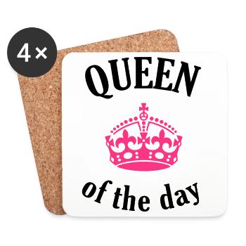 Queen of the day - Dessous de verre (lot de 4) - blanc - Devant