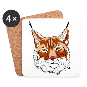 lynx - Dessous de verre (lot de 4) - blanc - Devant